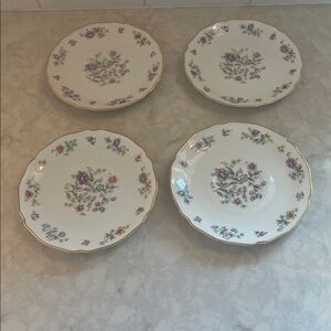 Vintage Franconia Krauthheim set of 4 bread, saucer Plates Millefleurs